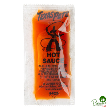 Texas Pete 7 Gram Hot Sauce Packets - 200/Case