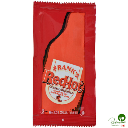 Frank's RedHot 7 Gram Original Cayenne Pepper Hot Sauce Packets - 200/Case
