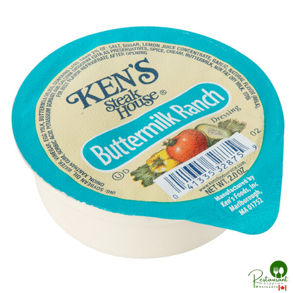 Ken's Foods 2 oz. Buttermilk Ranch Dressing Cup - 72/Case