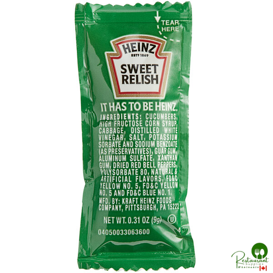 Heinz 9 Gram Sweet Relish Portion Packets - 200/Case