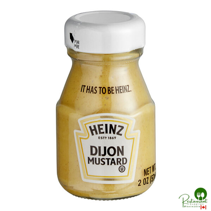 Heinz Dijon Mustard 2 oz. Personal Glass Bottle - 60/Case