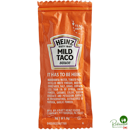 Heinz 9 Gram Mild Taco Sauce Portion Packets - 200/Case