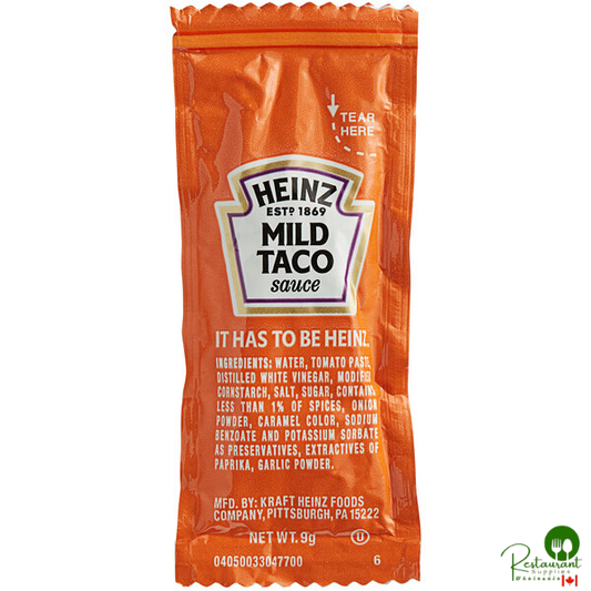 Heinz 9 Gram Mild Taco Sauce Portion Packets - 200/Case