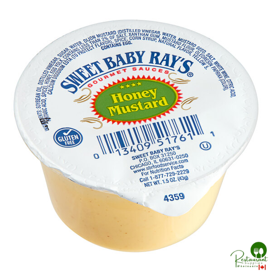 Sweet Baby Ray's Honey Mustard Sauce Dipping Cup 1.5 oz. - 100/Case