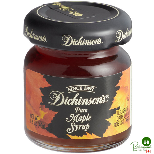 Dickinson's Grade A Amber Pure Maple Syrup 1.6 oz. - 72/Case
