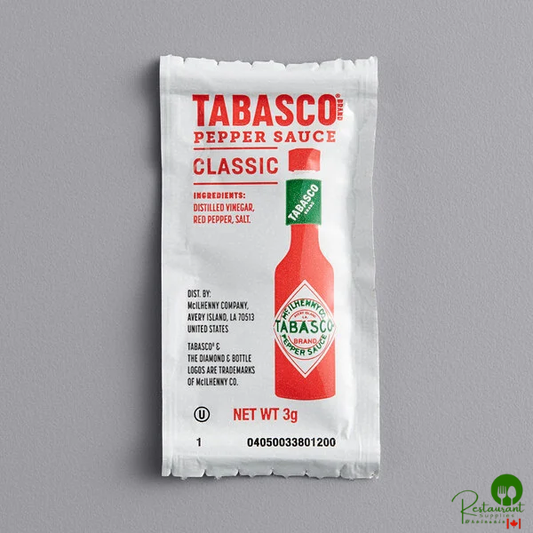 TABASCO® Original Hot Sauce Portion Packets 3 Gram - 200/Case