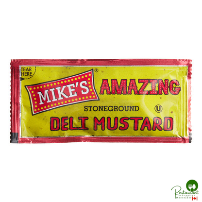 Mike's Amazing Stoneground Deli Mustard Packet 9 Gram - 500/Case