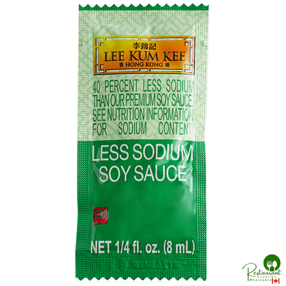 Lee Kum Kee 8 mL Less Sodium Soy Sauce Packet - 500/Case