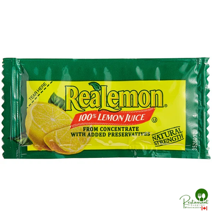 ReaLemon 4 Gram 100% Lemon Juice Packets - 200/Case