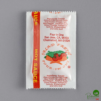 Hot Sauce 3 Gram Portion Packet - 200/Case