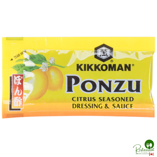 Kikkoman Ponzu Citrus Seasoned Dressing & Sauce 6 mL Packet - 500/Case