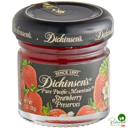 Dickinson's 1 oz. Pure Pacific Mountain Strawberry Preserves - 72/Case
