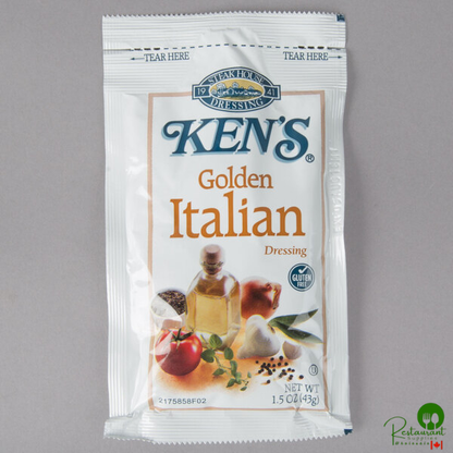 Ken's Foods 1.5 oz. Golden Italian Dressing Packet - 60/Case