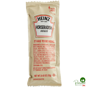Heinz 12 Gram Horseradish Sauce Portion Packets - 200/Case