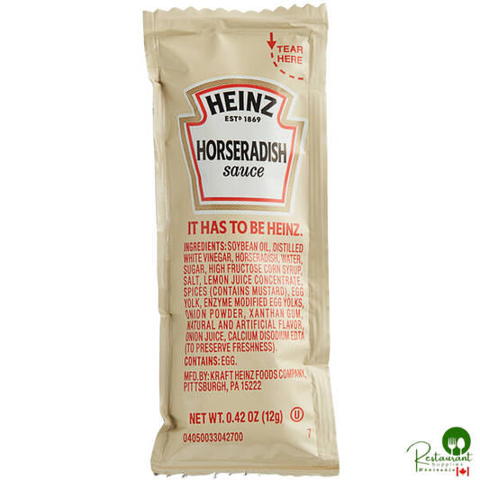 Heinz 12 Gram Horseradish Sauce Portion Packets - 200/Case