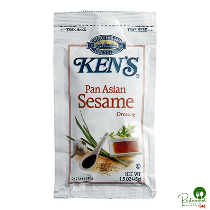 Ken's Foods Pan Asian Sesame Dressing Packet 1.5 oz. - 60/Case