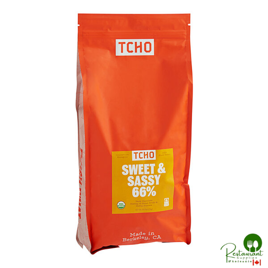 TCHO Sweet & Sassy 66% Dark Chocolate Hexagons 6.6 lb. - 3/Case