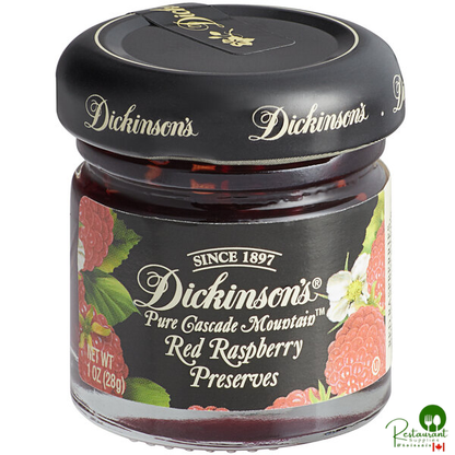 Dickinson's 1 oz. Pure Cascade Mountain Red Raspberry Preserves - 72/Case