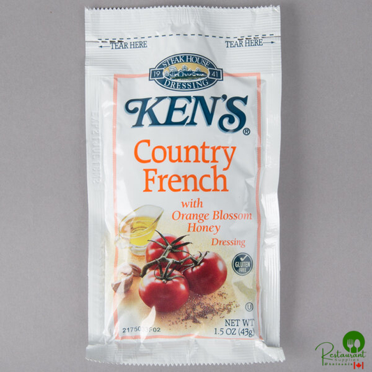Ken's Foods 1.5 oz. Country French with Orange Blossom Honey Dressing Packet - 60/Case