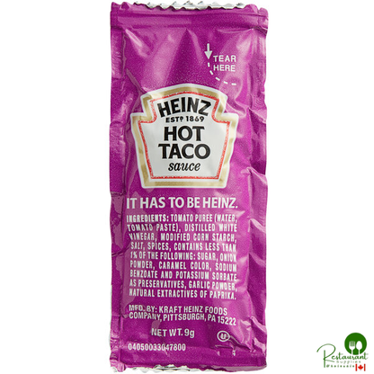 Heinz 9 Gram Taco Sauce Portion Packets - 500/Case
