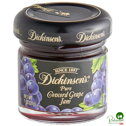 Dickinson's 1 oz. Pure Concord Grape Jam - 72/Case