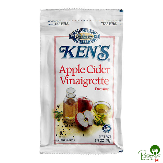 Ken's Foods Apple Cider Vinaigrette Packet 1.5 oz. - 60/Case