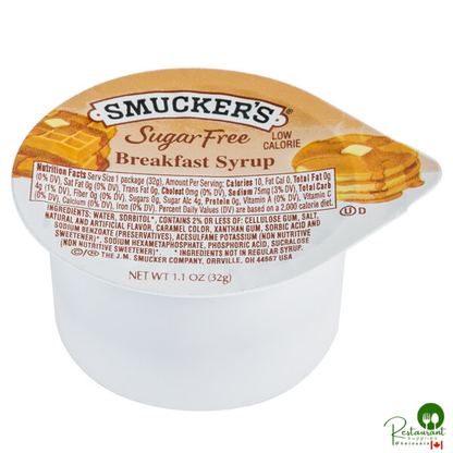 Smucker's Sugar-Free Breakfast Syrup 1.1 oz. Portion Cup - 100/Case