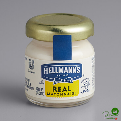 Hellmann's Real Mayonnaise 1.2 fl. oz. Mini Jars - 72/Case