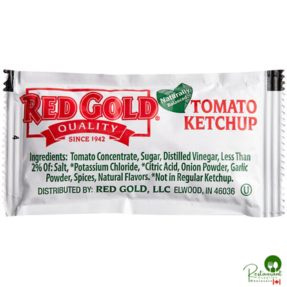 Red Gold 9 Gram All-Natural Ketchup Packets - 1,000/Case