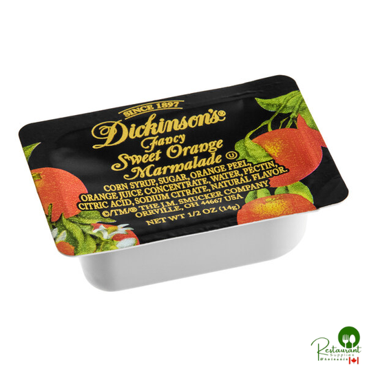 Dickinson's Pure Fancy Sweet Orange Marmalade .5 oz. Portion Cups - 200/Case
