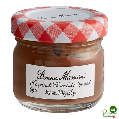 Bonne Maman Hazelnut Chocolate Spread 0.88 oz. Mini Jar - 48/Case