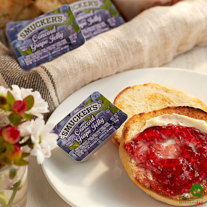 Smucker's Concord Grape Jelly 0.5 oz. Portion Cups - 400/Case