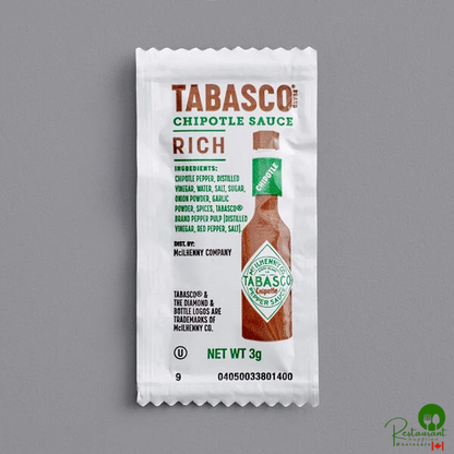 TABASCO® Chipotle Hot Sauce Portion Packet 3 Gram - 200/Case