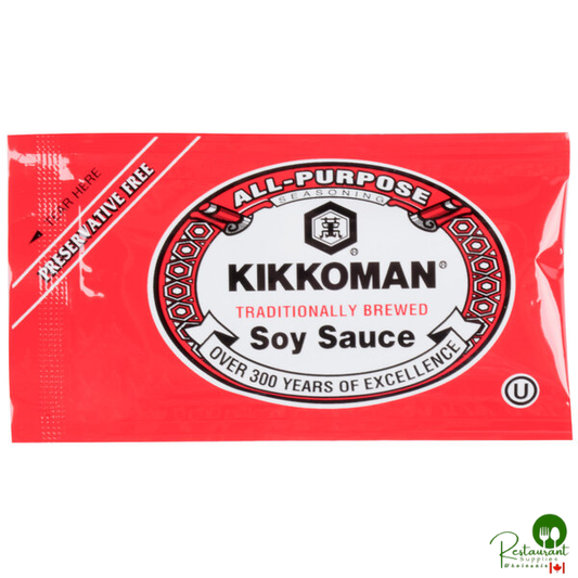 Kikkoman 6 mL Preservative Free Soy Sauce Packets - 200/Case