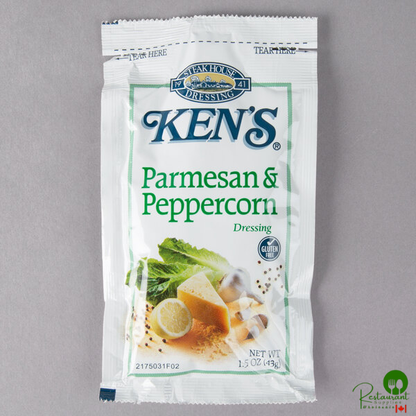Ken's Foods 1.5 oz. Select Parmesan and Peppercorn Dressing Packet - 60/Case
