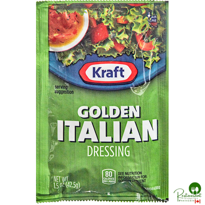 Kraft Golden Italian Dressing Packet 1.5 oz. - 60/Case