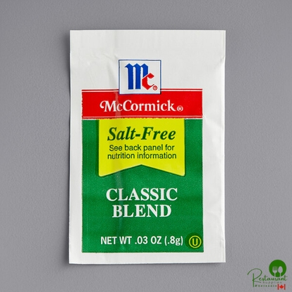 McCormick Salt-Free Classic Seasoning Blend 0.8 Gram Packet - 300/Case