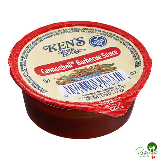 Ken's Foods Cannonball BBQ Sauce 1.25 oz. Cup - 100/Case