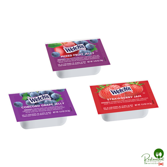 Grape, Strawberry, & Mixed Fruit Jelly .5 oz. Portion Cups - 200/Case