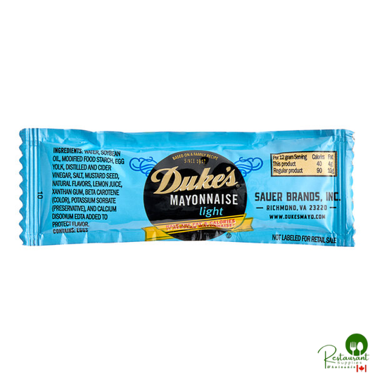 Duke's Light Mayonnaise Packet 12 Grams (0.42 oz.) - 200/Case