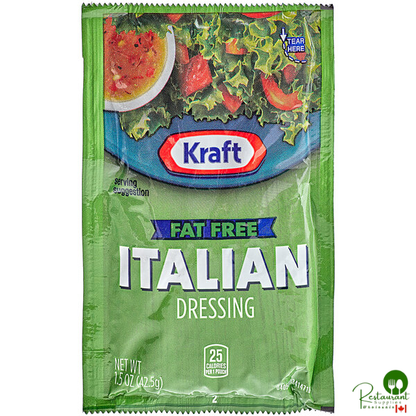Kraft Fat-Free Italian Dressing Packet 1.5 oz. - 60/Case