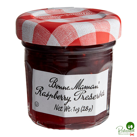 Bonne Maman Raspberry Preserves 1 oz. Mini Jar - 60/Case