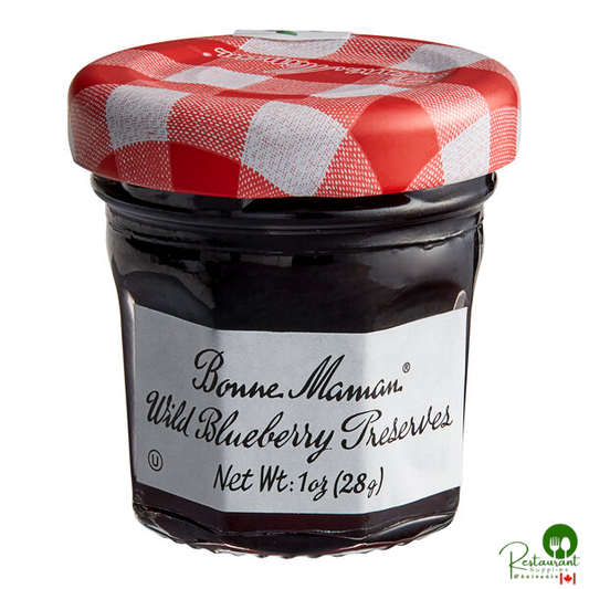 Bonne Maman Wild Blueberry Preserves 1 oz. Mini Jar - 60/Case