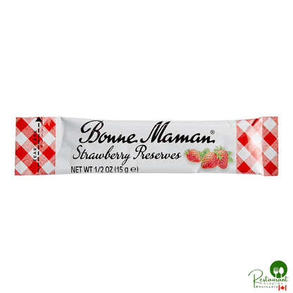 Bonne Maman Strawberry Preserves 0.5 oz. Stick - 100/Case
