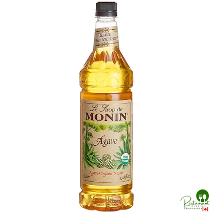 Monin Organic Agave Nectar Sweetener Syrup 1 Liter - 4/Case