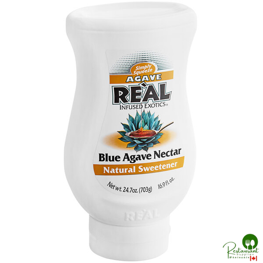 Real Blue Agave Nectar Natural Sweetener 16.9 fl. oz. - 6/Case