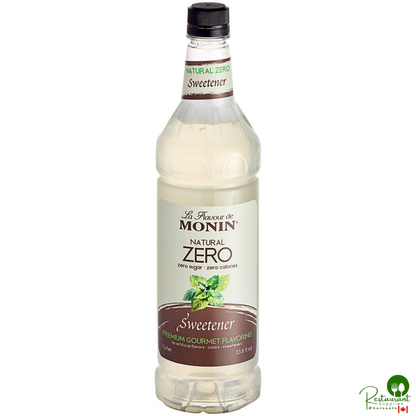 Monin Zero Calorie Natural Sweetener Flavoring Syrup 1 Liter - 4/Case