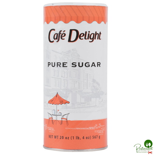 Cafe Delight 20 oz. Sugar Canister - 24/Case