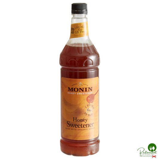 Monin Premium Honey Sweetener Syrup 1 Liter - 4/Case