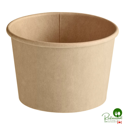 Choice 4 oz. Round Kraft PE-Lined Microwavable Take-Out Container 3" x 1 13/16" - 50/Pack